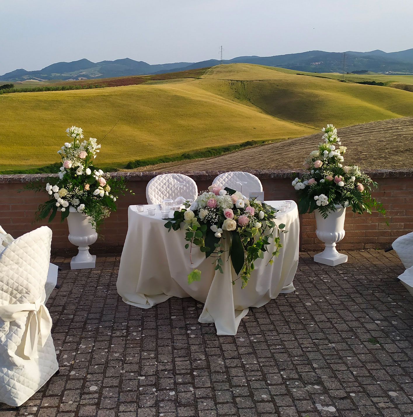 Toskanische Hochzeitsterrasse